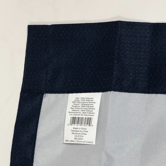 Navy Blue Blackout Curtain Maytex Smart Curtain Julius 100% 1 Panel 50in X 84 in - Picture 6 of 7